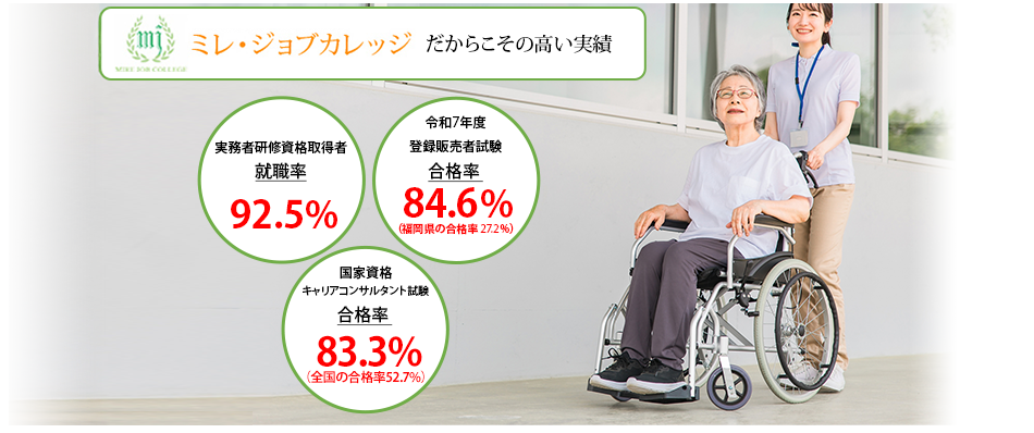ミレ・ジョブカレッジだからこその高い実績